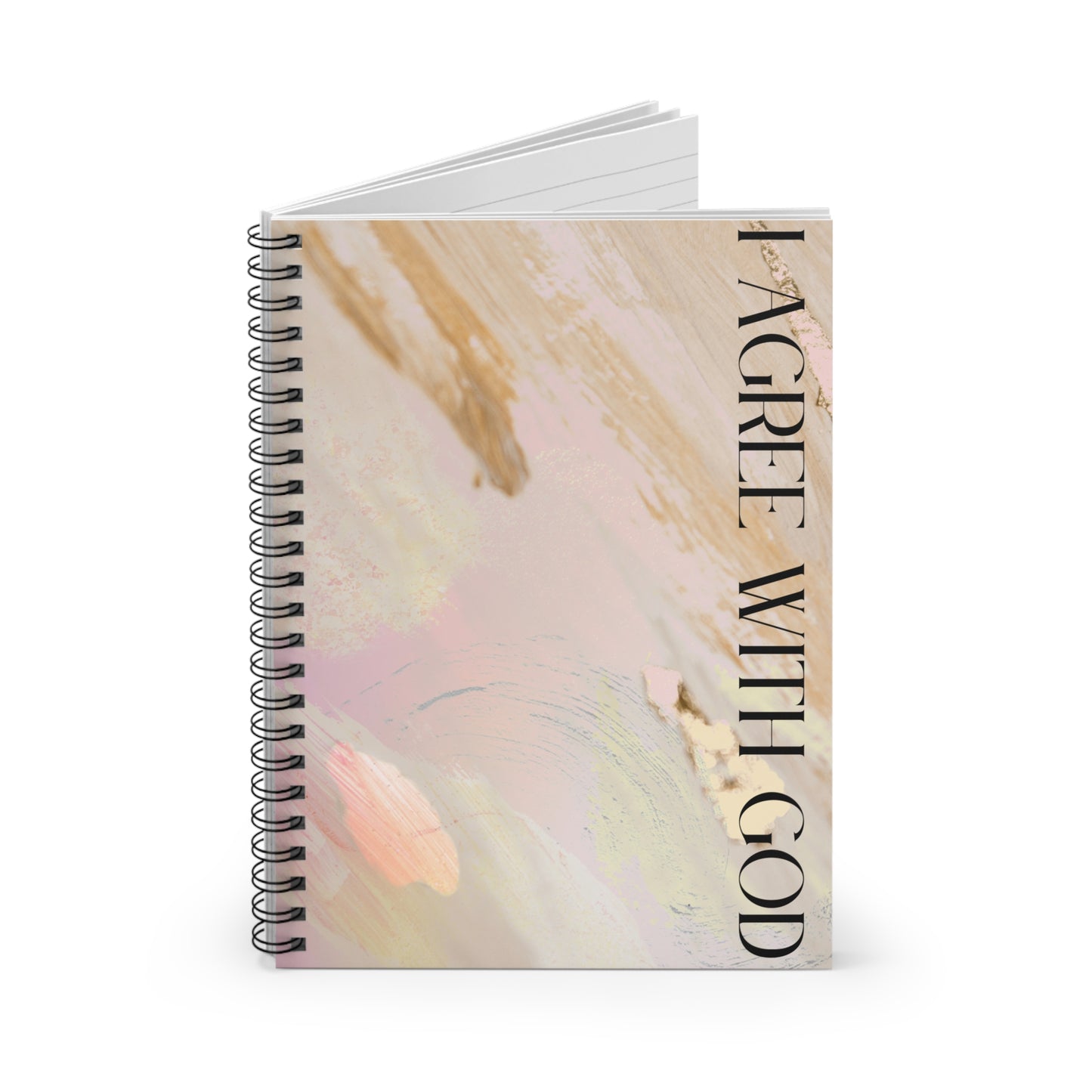 I agree with God Brown Marble Spiral Notebook