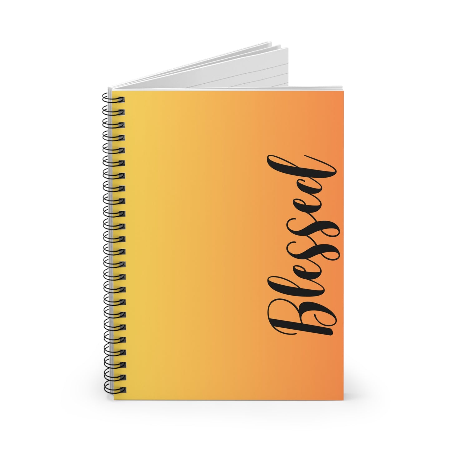 Blessed Gradient Yellow Spiral Notebook