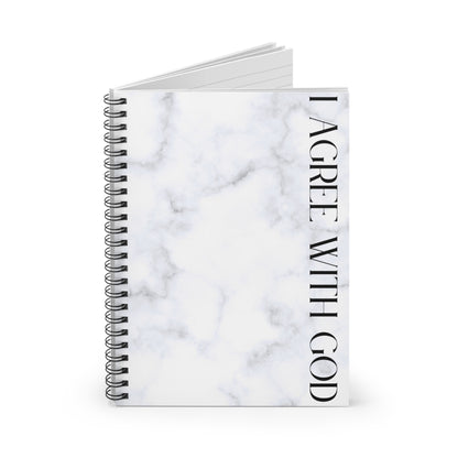 I agree with God Marble Spiral Notebook