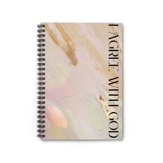 I agree with God Brown Marble Spiral Notebook
