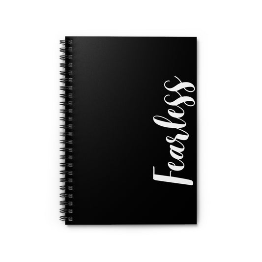Fearless Black Spiral Notebook