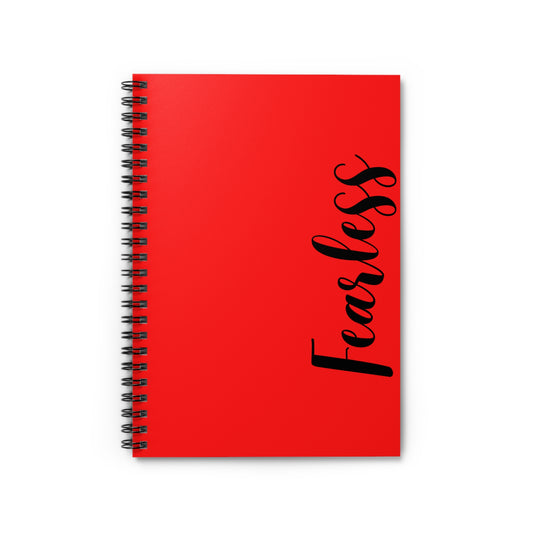 Fearless Red Spiral Notebook