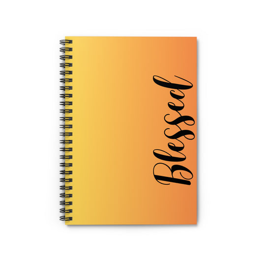 Blessed Gradient Yellow Spiral Notebook